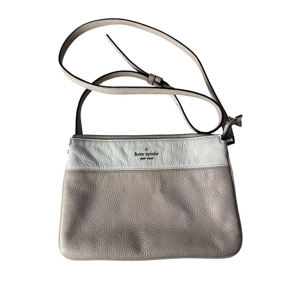 Kate Spade New York Leila Colorblock Triple Gusset Pebbled Leather Crossbody bag